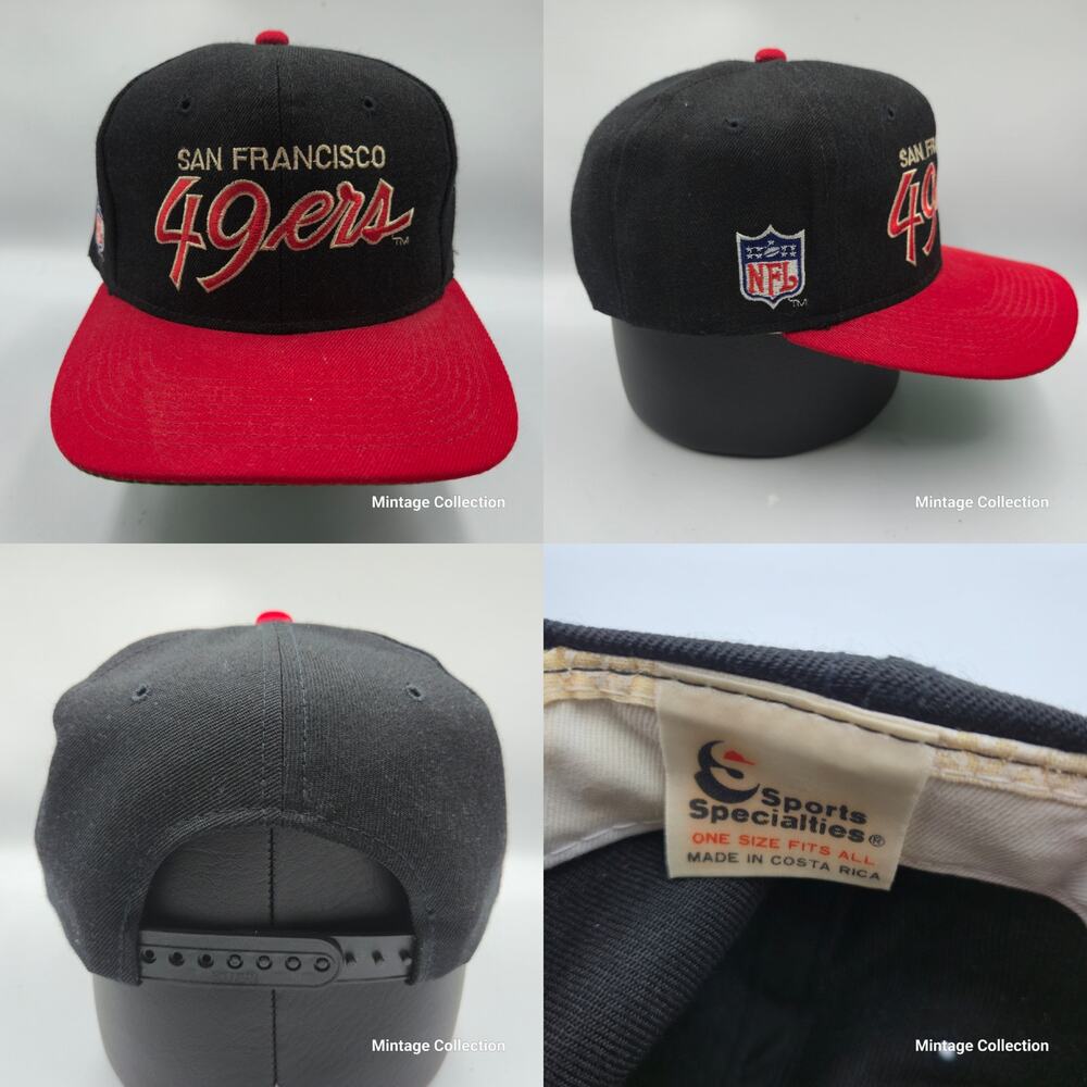 Vintage NFL SF 49ers Sports Specialties Script Snapback Hat
